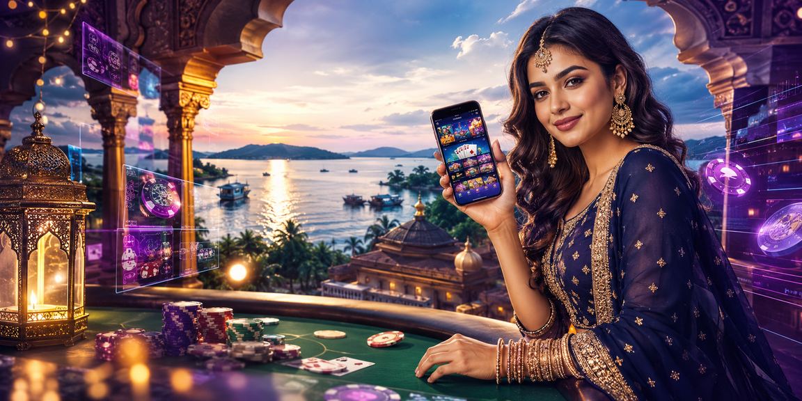 A joyful moment playing casino games on mobile during Eid celebrations in Rangamati