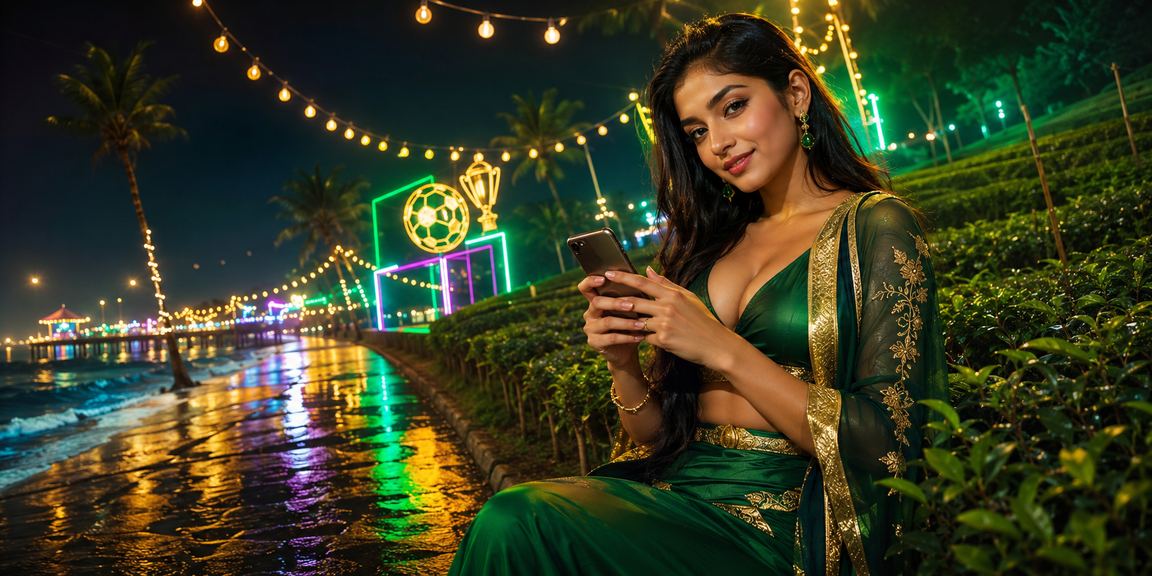 সেন্ট মার্টিন দ্বীপের চা বাগানে মোবাইলে ক্যাসিনো উপভোগ করছেন একজন দর্শনার্থী